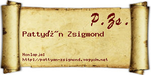 Pattyán Zsigmond névjegykártya
