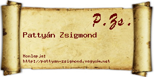 Pattyán Zsigmond névjegykártya
